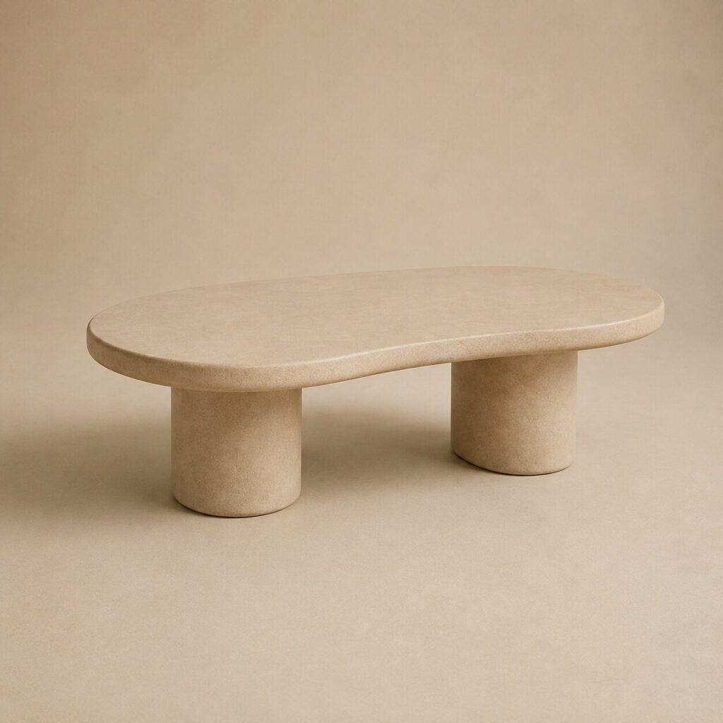 Mesa de centro Origen en microcemento Arena cálida
